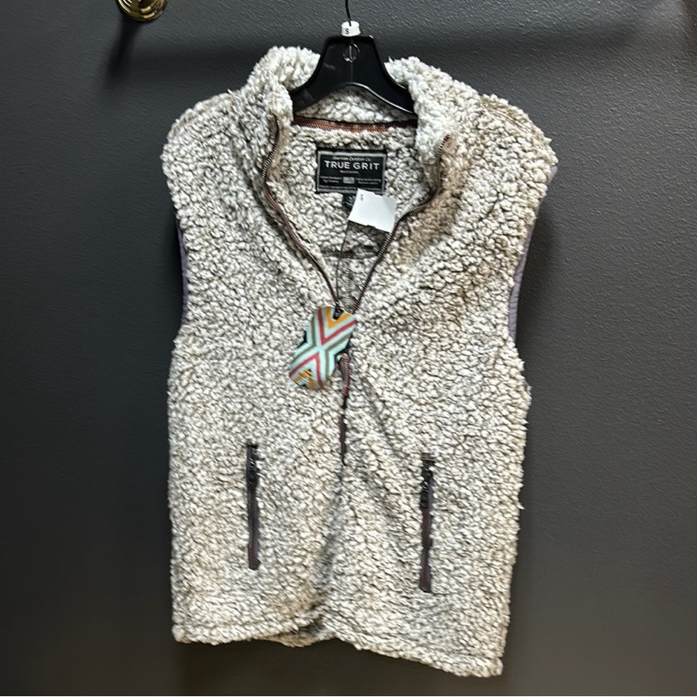 True Grit Cream Sherpa Vest